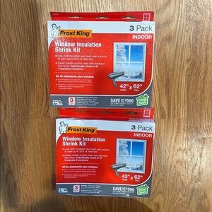 Winterize window installation, shrink kit six individual sheets energy smart new